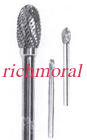 China rotary carbide burrs 12X25X6mm cylindrical radius end supplier