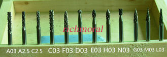 China 3X3mm solid tungsten Coblat Alloy burr shank 1/8" supplier